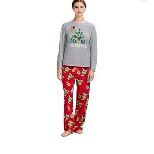 Gray and Red Grinch Pajama Set